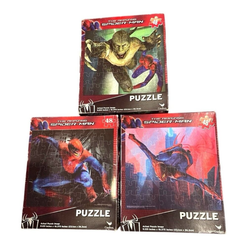 3~Jigsaw Puzzle SPIDERMAN Amazing 48 pieces 9" x 10"
